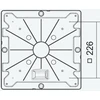 23,1W LED paviršinis šviestuvas LINEA SQUARE, baltas, 4000K, IP54