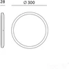 24W LED lubinis šviestuvas NIVERA CIRCLE, juodas, 3000/4000/6000K, IP54
