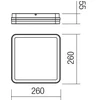 24W LED paviršinis lauko šviestuvas ISOLA, tamsiai pilkas, 3000/4000/6500K, IP54, valdomas TUYA programėle, 90289