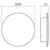 Sieninis šviestuvas 24W LED sieninis fasado šviestuvas TANIT, juodas, 3000K, IP54, 90542