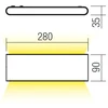 24W LED sieninis lauko šviestuvas POCKET, tamsiai pilkas, 3000K, IP54, 90452