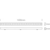 24x1W LED linijinis sienų šviestuvas, pilkas, 4000K, 7055B/C