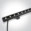 24x1W LED linijinis sienų šviestuvas, pilkas, 3000K, 7055B/W