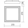 25W LED paviršinis lauko šviestuvas BEZEL, tamsiai rudas, 3000K, IP54, 9188