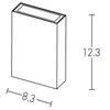 2x2W LED paviršinis lauko šviestuvas, baltas, 3000K, E216