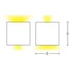 2x3W LED paviršinis lauko šviestuvas, baltas, 3000K, E159