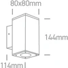 2x6W LED cilindro formos šviestuvas, juodas, 3000K, 67138A/B/W