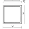 30W LED paviršinis lauko šviestuvas BEZEL, tamsiai rudas, 3000K, IP54, 9191
