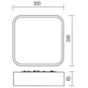 30W LED paviršinis šviestuvas SCREEN IP, baltas, 3000K, IP44, 01-2498