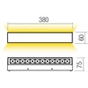 30W LED sieninis lauko šviestuvas AROOS, rūdžių sp., 3000K, IP65, šviečia į viršų ir į apačią, 90940