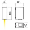 Sieninis šviestuvas 3,36W LED sieninis lauko šviestuvas ACE, tamsiai pilkas, 4000K, IP54, 90416