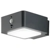 3W LED sieninis fasado šviestuvas su saulės baterija ir judesio davikliu TED, antracito sp., 4000K, IP54