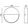 Pakabinamas šviestuvas 3W LED sieninis fasado šviestuvas PIANA 3K, juodas, 3000K