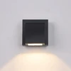 Sieninis šviestuvas Italux 3W LED sieninis fasado šviestuvas EDGAR, juodas, 3000K