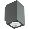 Sieninis šviestuvas 3W LED sieninis lauko šviestuvas QUAD, tamsiai pilkas, 3000K, IP65, 90085