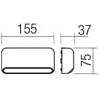 3W LED sieninis lauko šviestuvas SAPO, baltas, 3000K, IP65, 90069