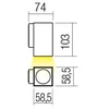 3W LED sieninis lauko šviestuvas QUAD, baltas, 3000K, IP65, 90084