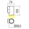 3W LED sieninis lauko šviestuvas RAM, tamsiai rudas, 3000K, IP65, 90077