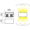 Sieninis šviestuvas 4 x 5W LED sieninis lauko šviestuvas VARY, baltas, 4000K, IP54, 90301