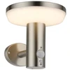 4.4W LED fasado šviestuvas OPTONICA, plieno sp., 3000K, su saulės baterija ir judesio davikliu