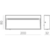 Sieninis šviestuvas 4,5W LED sieninis fasado šviestuvas NASHIRA, baltas, 2200/2700/3200/4000K, IP65, A2062171B