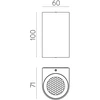 Sieninis šviestuvas 4W LED sieninis fasado šviestuvas NEXO, juodas, 2700/3000K, IP65, A2095070N