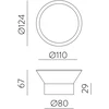 Sieninis šviestuvas 4W LED sieninis fasado šviestuvas YES, baltas, 2700K, IP65, A3993090B