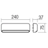 5,2W LED sieninis lauko šviestuvas SAPO, baltas, 3000K, IP65, 90071