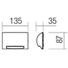 5W LED sieninis lauko šviestuvas SLOT, baltas, 3000K, IP65, 90122