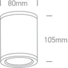 6W LED cilindro formos šviestuvas, juodas, 3000K, 67138C/B/W