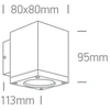 6W LED cilindro formos šviestuvas, pilkas, 3000K, 67138F/G/W
