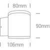 6W LED cilindro formos šviestuvas, juodas, 3000K, 67138E/B/W