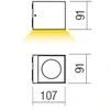 Sieninis šviestuvas 6W LED sieninis lauko šviestuvas TEKO, baltas, 3000K, IP65, 90097