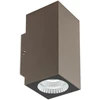 6W LED sieninis lauko šviestuvas QUAD, tamsiai rudas, 3000K, IP65, 90089