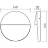 Sieninis šviestuvas 6W LED sieninis lauko šviestuvas LANDER, baltas, 3000K, IP54, 90476