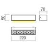 7W LED sieninis fasado šviestuvas AROOS, baltas, 3000K, 90247