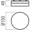 8W LED paviršinis šviestuvas FRISBI, chromo sp., 4000K, IP44, 01-3726