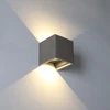 8W LED sieninis fasado šviestuvas PERSEO, pilkas, 3000K, dimeriuojamas, IP65, A2077001GRDT