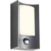 Sieninis šviestuvas 8W LED sieninis lauko šviestuvas WARP, tamsiai pilkas, 3000K, IP44, su judesio davikliu