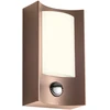 Sieninis šviestuvas 8W LED sieninis lauko šviestuvas WARP, rūdžių sp., 3000K, IP44, su judesio davikliu