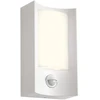 Sieninis šviestuvas 8W LED sieninis lauko šviestuvas WARP, baltas, 3000K, IP44, su judesio davikliu