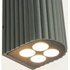 8x1W LED sieninis fasado šviestuvas, tamsiai pilkas, 3000K, IP54, šviečia į viršų ir į apačią, E422