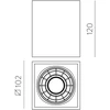 Lubinis šviestuvas 9W LED lubinis fasado šviestuvas PERSEO, pilkas, 3000K, dimeriuojamas, IP65, P2077000GRDT
