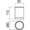 9W LED paviršinis lauko šviestuvas XILO, tamsiai rudas, 3000K, IP54, 90340