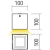 9W LED paviršinis lauko šviestuvas HUB, tamsiai rudas, 3000K, IP54, 90230