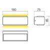 9W LED sieninis lauko šviestuvas DASH, tamsiai pilkas, 3000K, IP65, 90401