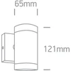 Cilindro formos šviestuvas, GU10, rūdžių sp., 67130E/BR