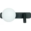 Sieninis šviestuvas, G9, matinės juodos/baltos sp., su 3W 3000K LED šviestuvėliu skaitymui, 25326