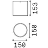 Paviršinis fasado šviestuvas TECHO, GU10, baltas, IP54, 342689
