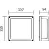 Paviršinis lauko šviestuvas BRICK GLASS, E27, tamsiai pilkas, IP54, 9892